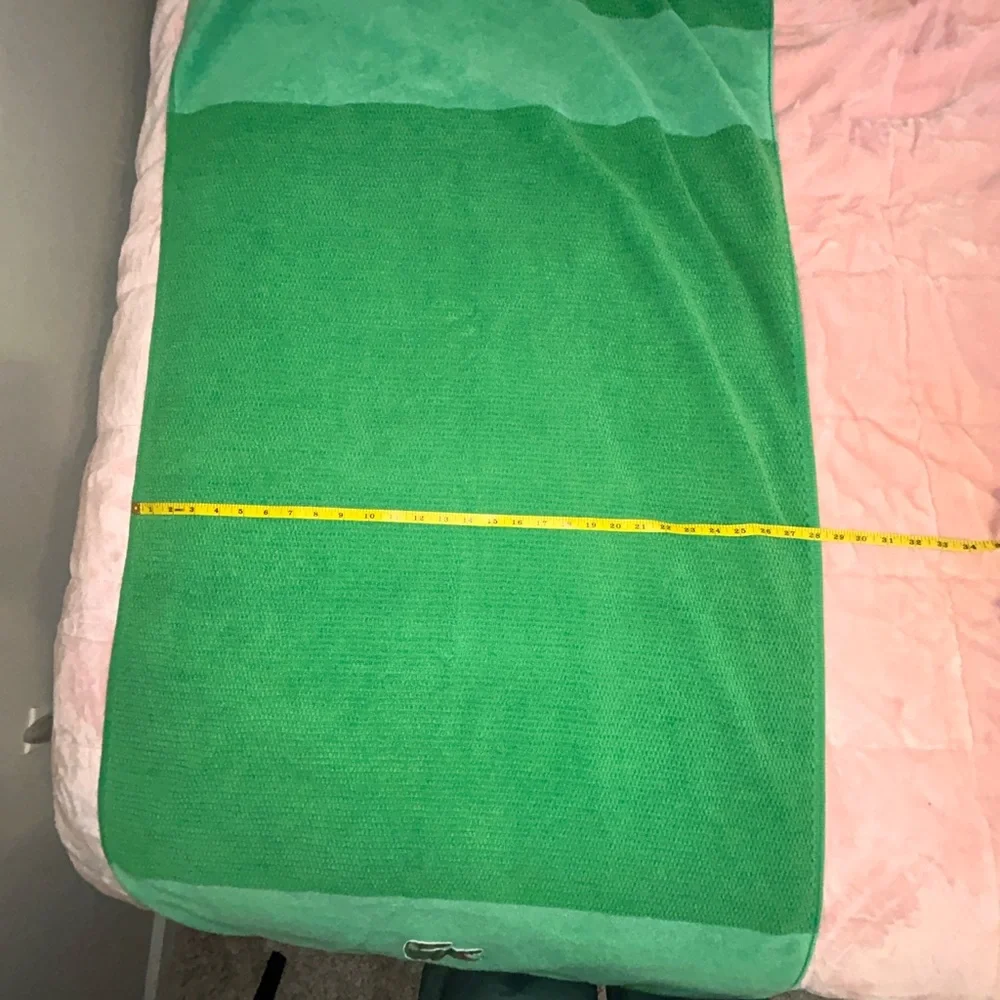 Lacoste Green Cotton Bath Towel